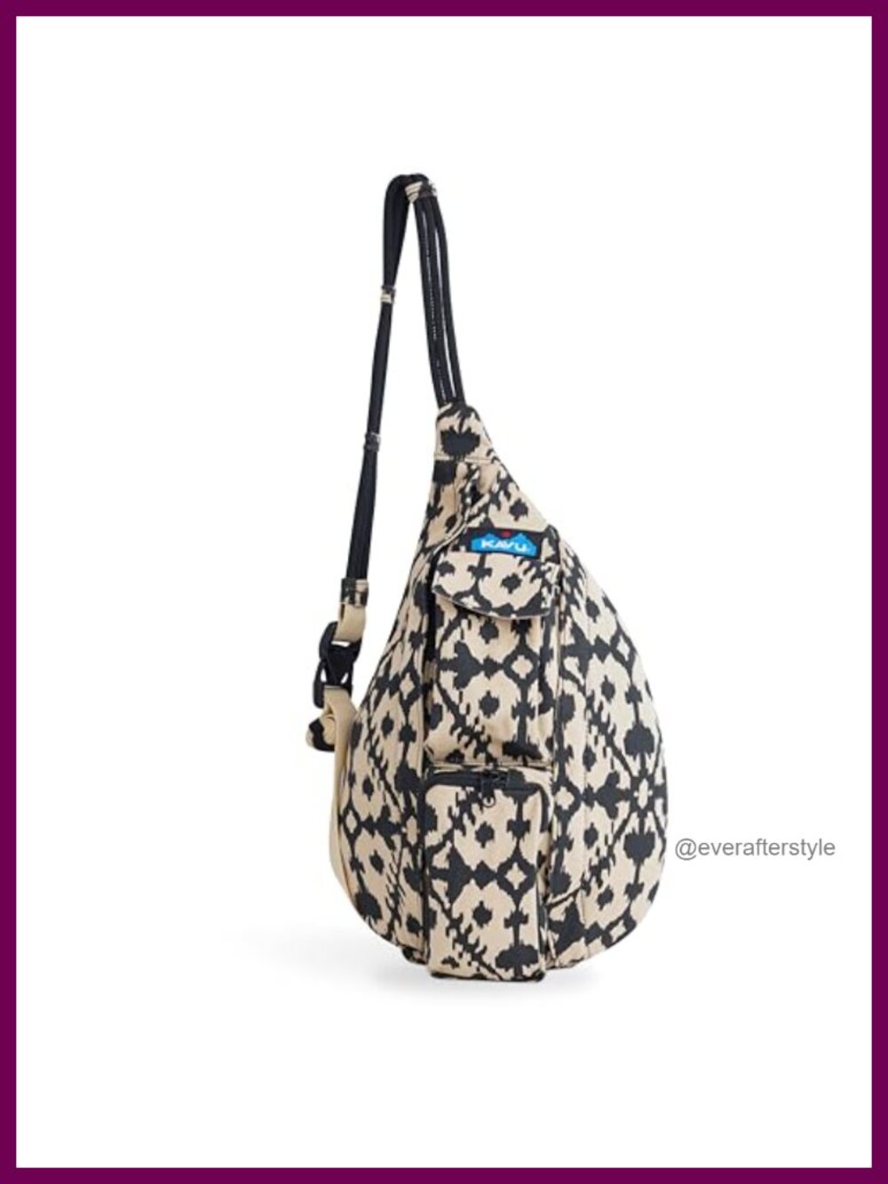 Cotton Canvas Crossbody Sling Bag Mini Travel Adjustable Strap Zip Pockets